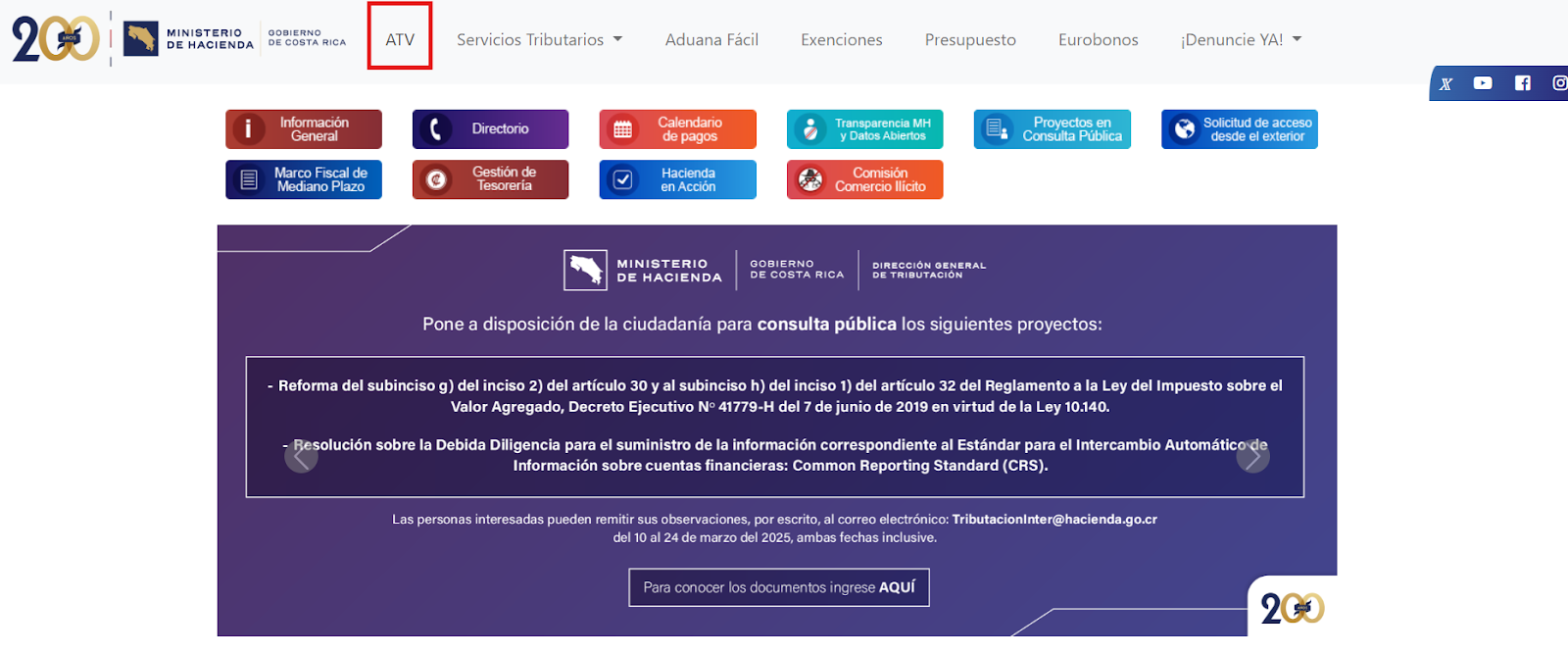 Consulta Situación Tributaria Ministerio De Hacienda En Costa Rica ATV consulta situacion tributaria hacienda