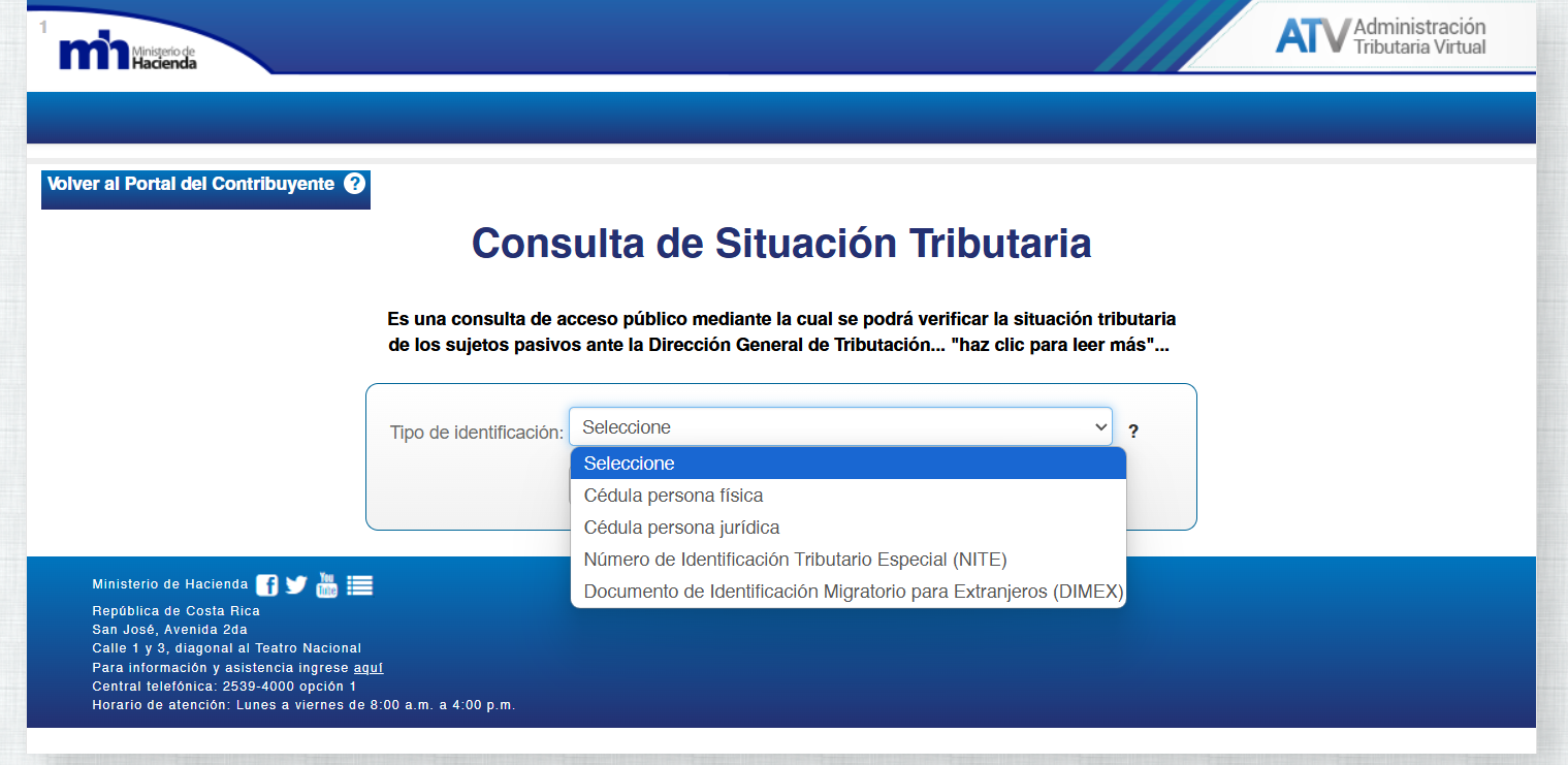 Consulta Situación Tributaria Ministerio De Hacienda En Costa Rica consulta situación tributaria hacienda