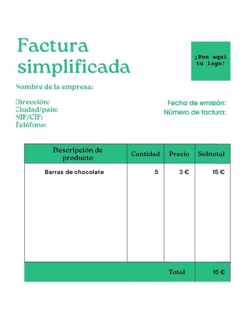 Factura simpificada en España