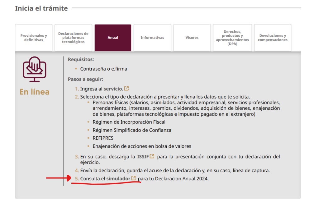 ¿Cómo Usar El Simulador De Declaración Anual 2025? simulador de declaracion anual para personas fisicas