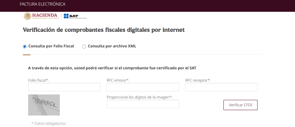 validación CFDI