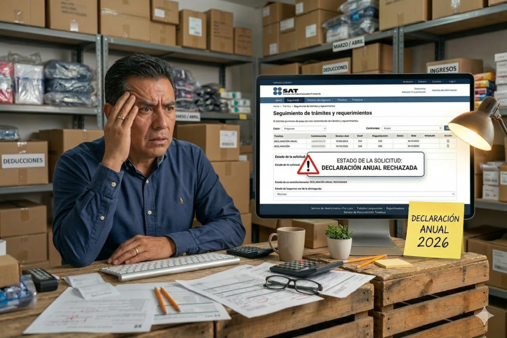 declaración anual rechazada